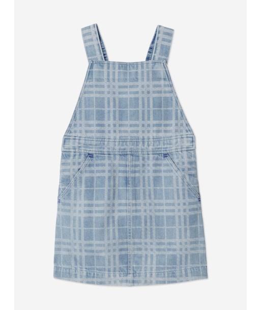 Burberry Girls Check Martine Pinafore Dress in Blue Jusqu'à 80% De Réduction