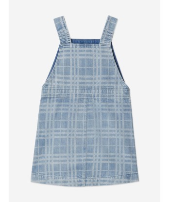 Burberry Girls Check Martine Pinafore Dress in Blue Jusqu'à 80% De Réduction