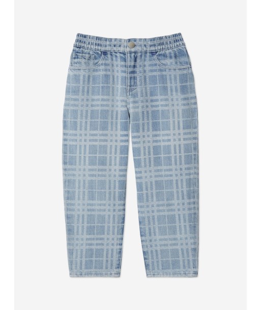 Burberry Boys Check Carven Trousers in Blue de votre