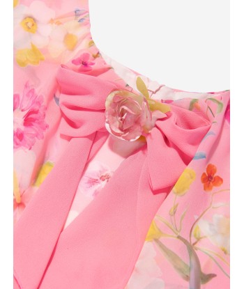 Patachou Girls Floral Party Dress in Pink paiement sécurisé