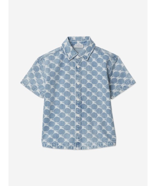 Burberry Boys Short Sleeve Alan Shirt in Blue votre