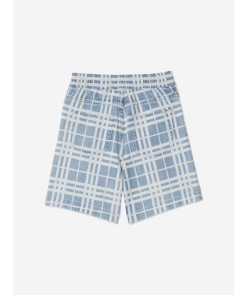 Burberry Boys Check Castel Shorts in Blue vous aussi creer 