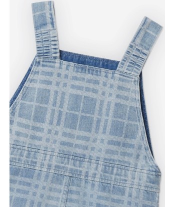 Burberry Girls Check Martine Pinafore Dress in Blue Jusqu'à 80% De Réduction