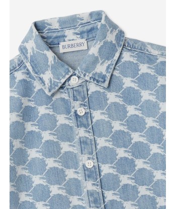 Burberry Boys Short Sleeve Alan Shirt in Blue votre