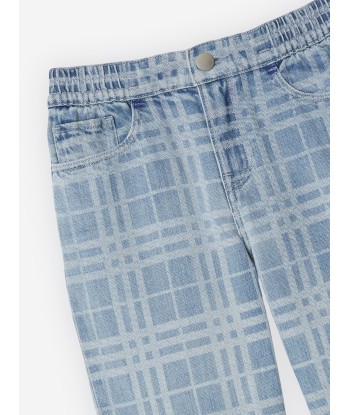 Burberry Boys Check Carven Trousers in Blue de votre