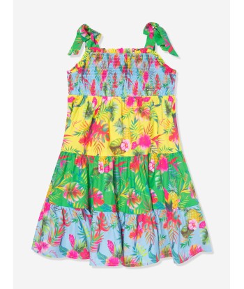 Patachou Girls Tropical Print Maxi Dress in Multicolour est présent 