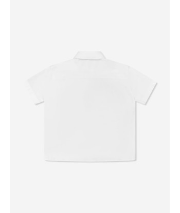 Burberry Boys EKD Logo Devon Shirt in White Fin de série