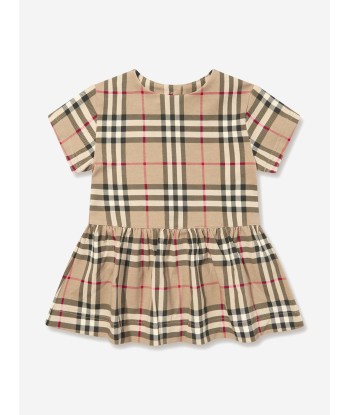 Burberry Baby Girls Archive Check Lena Dress in Beige de votre