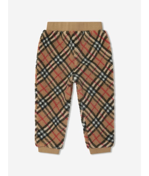 Burberry Kids Archive Check Fleece Joggers in Beige la chaussure