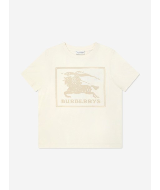 Burberry Kids Box Logo Cedar T-Shirt in Ivory Vous souhaitez 