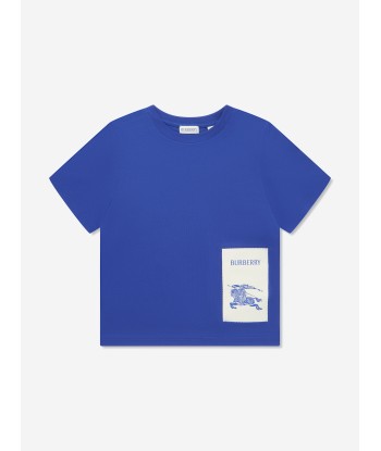 Burberry Boys EKD Label Cedar T-Shirt in Blue Jusqu'à 80% De Réduction