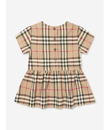 Burberry Baby Girls Archive Check Lena Dress in Beige de votre