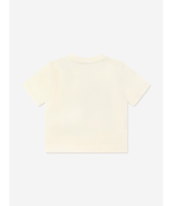 Burberry Baby Boys Box Logo Mini Cedar T-Shirt in Ivory de technologie