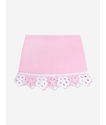 Nessi Byrd Girls Crochet Flower Sonna Skirt in Pink offre 