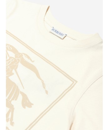 Burberry Kids Box Logo Cedar T-Shirt in Ivory Vous souhaitez 