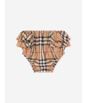 Burberry Baby Girls Archive Check Penelope Knickers in Beige livraison gratuite