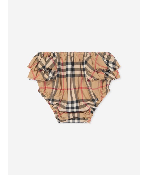 Burberry Baby Girls Archive Check Penelope Knickers in Beige livraison gratuite