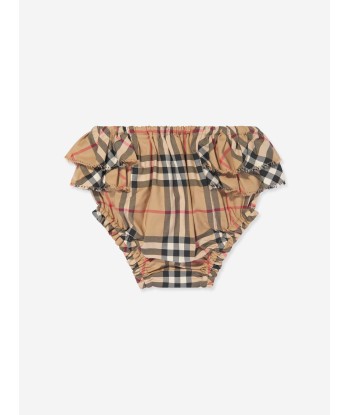 Burberry Baby Girls Archive Check Penelope Knickers in Beige livraison gratuite