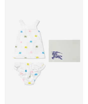 Burberry Baby Girls EKD Bethan Dress With Knickers in White du meilleur 