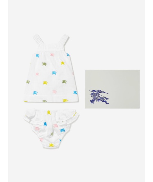 Burberry Baby Girls EKD Bethan Dress With Knickers in White du meilleur 