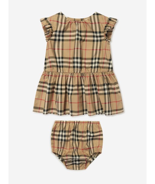 Burberry Baby Girls Archive Beige Leana Dress With Knickers in Beige offre 