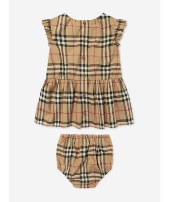 Burberry Baby Girls Archive Beige Leana Dress With Knickers in Beige offre 