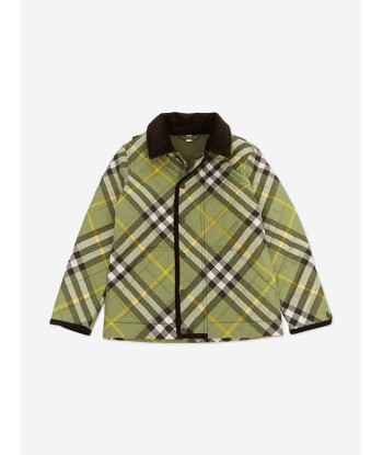 Burberry Boys Check Grayson Jacket in Green de l' environnement