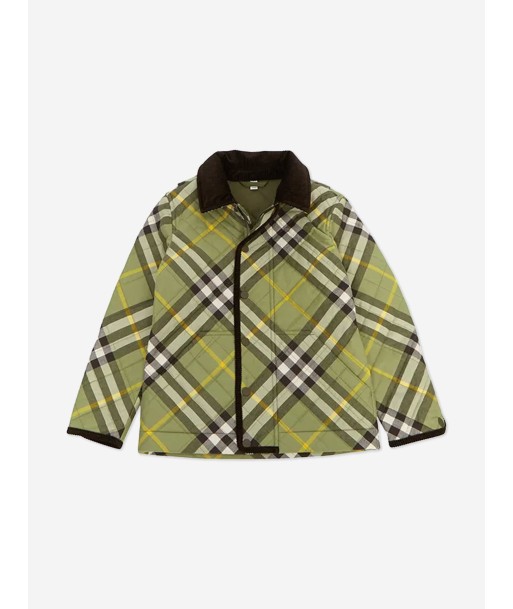 Burberry Boys Check Grayson Jacket in Green de l' environnement