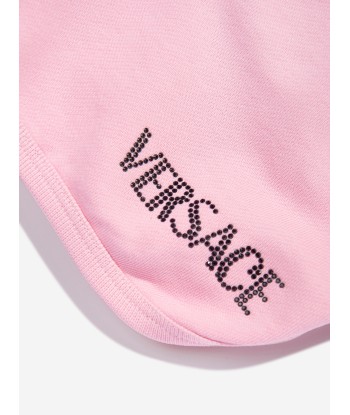 Versace Girls Embroidered Logo Shorts in Pink Les êtres humains sont 