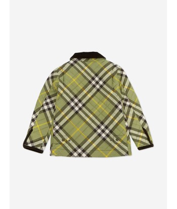 Burberry Boys Check Grayson Jacket in Green de l' environnement