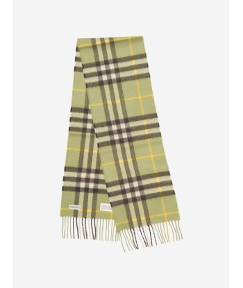 Burberry Kids Cashmere Heritage Scarf in Green JUSQU'A -70%! 