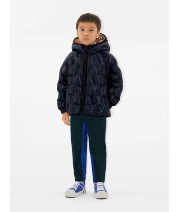 Burberry Boys Quilted Noah Jacket in Navy les muscles