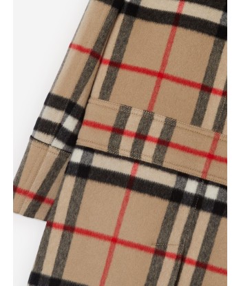 Burberry Boys Wool and Cashmere Check Monty Coat in Beige Jusqu'à 80% De Réduction