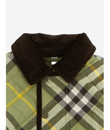 Burberry Boys Check Grayson Jacket in Green de l' environnement