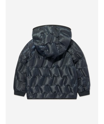 Burberry Boys Quilted Noah Jacket in Navy les muscles