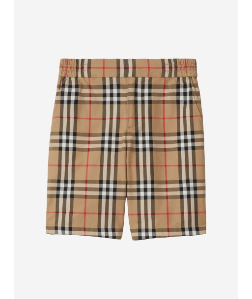 Burberry Boys Vintage Check Hal Shorts in Beige pas cher 