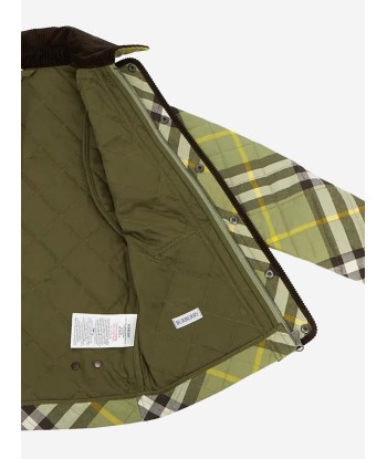 Burberry Boys Check Grayson Jacket in Green de l' environnement