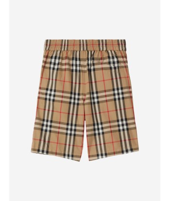 Burberry Boys Vintage Check Hal Shorts in Beige pas cher 