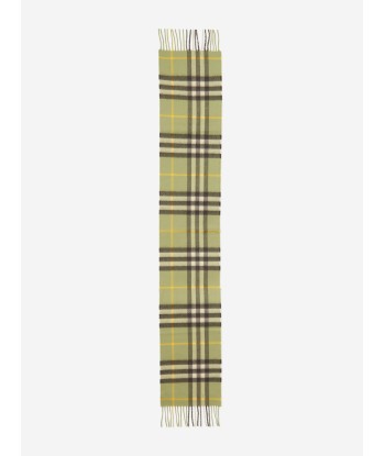 Burberry Kids Cashmere Heritage Scarf in Green JUSQU'A -70%! 