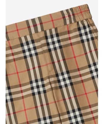 Burberry Boys Vintage Check Hal Shorts in Beige pas cher 