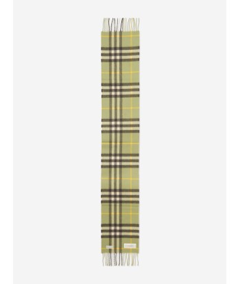 Burberry Kids Cashmere Heritage Scarf in Green JUSQU'A -70%! 