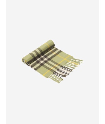 Burberry Kids Cashmere Heritage Scarf in Green JUSQU'A -70%! 