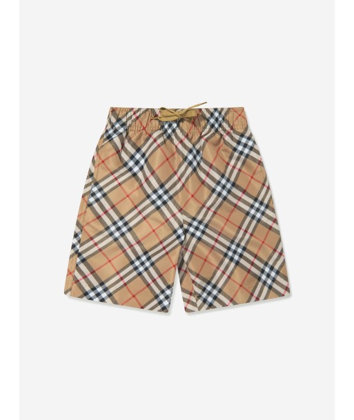 Burberry Boys Archive Check Malcom Swim Shorts in Beige Amélioration de cerveau avec