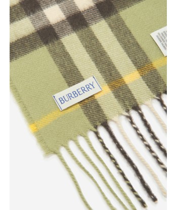 Burberry Kids Cashmere Heritage Scarf in Green JUSQU'A -70%! 