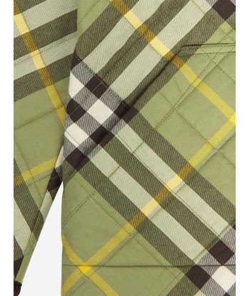 Burberry Boys Check Grayson Jacket in Green de l' environnement