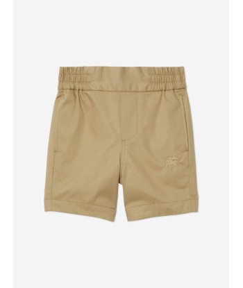 Burberry Boys Travard Logo Shorts in Beige Venez acheter