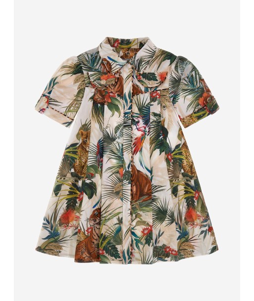 Roberto Cavalli Girls Botany Shirt Dress in White Profitez des Offres !