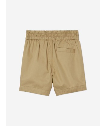 Burberry Boys Travard Logo Shorts in Beige Venez acheter