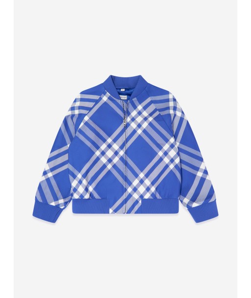 Burberry Boys Check Duncan Sweatshirt in Blue paiement sécurisé