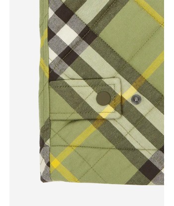 Burberry Boys Check Grayson Jacket in Green de l' environnement